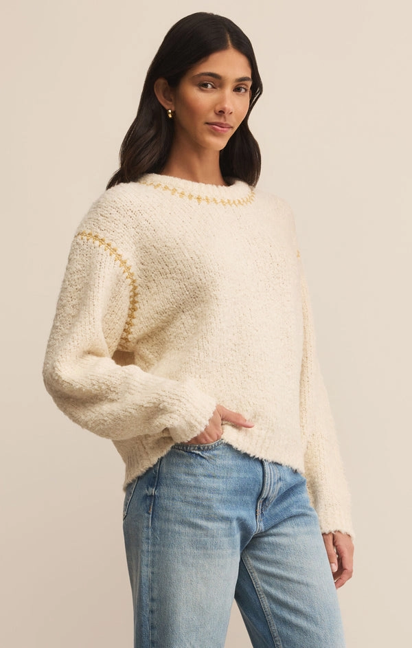 Romnie Sweater in Crystal NonFadeFinish Tailored Silhouette