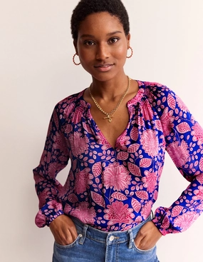 ConvertibleSleeves Activewear Top Grace Top-Surf The Web, Gardenia Swirl