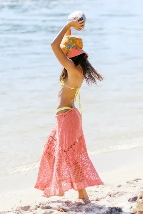 No Bunching Easy Wear Peach Escape Maxi Skirt