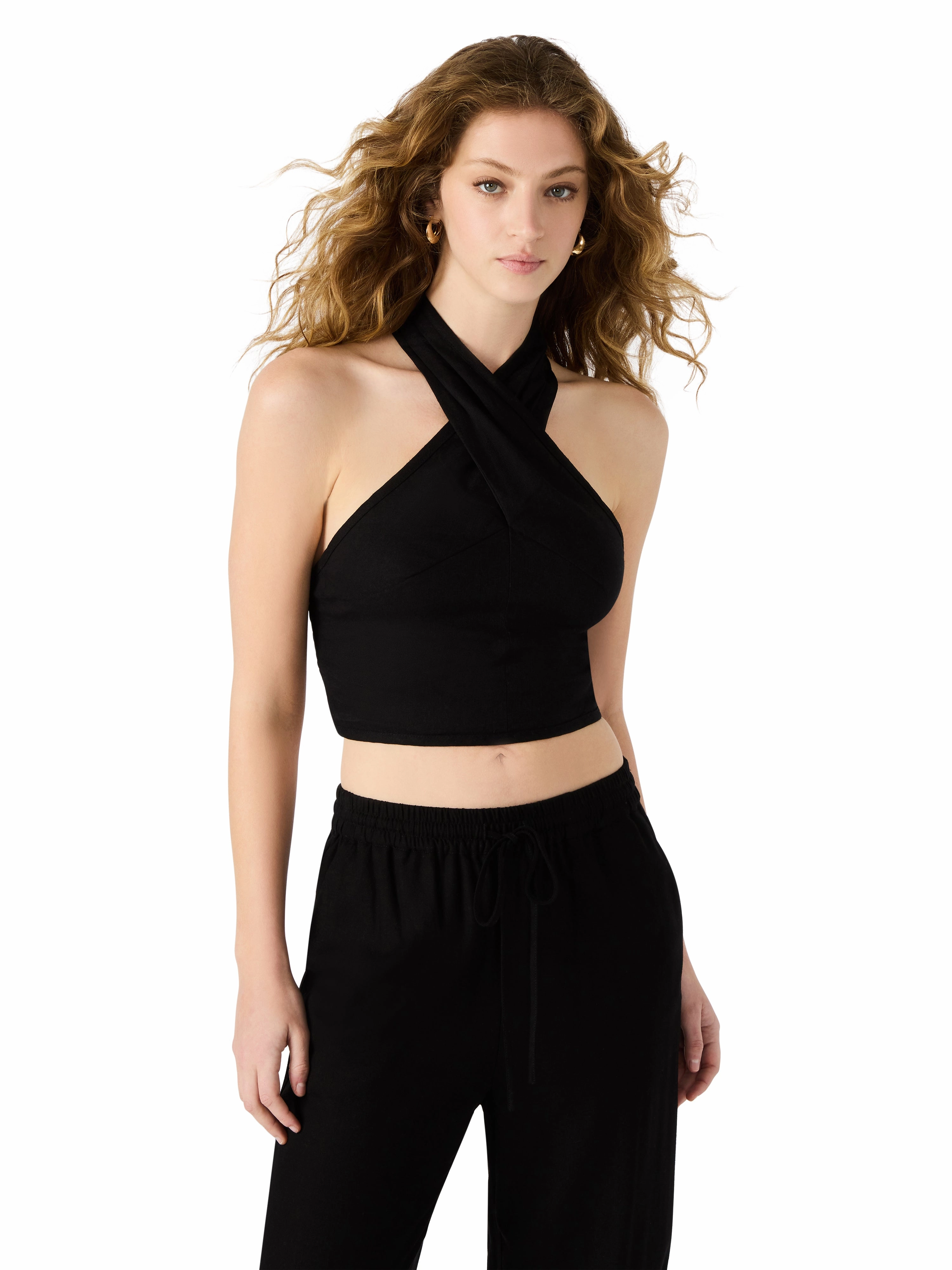 Tagless Collar LongWearingComfort Winnie Top in Black