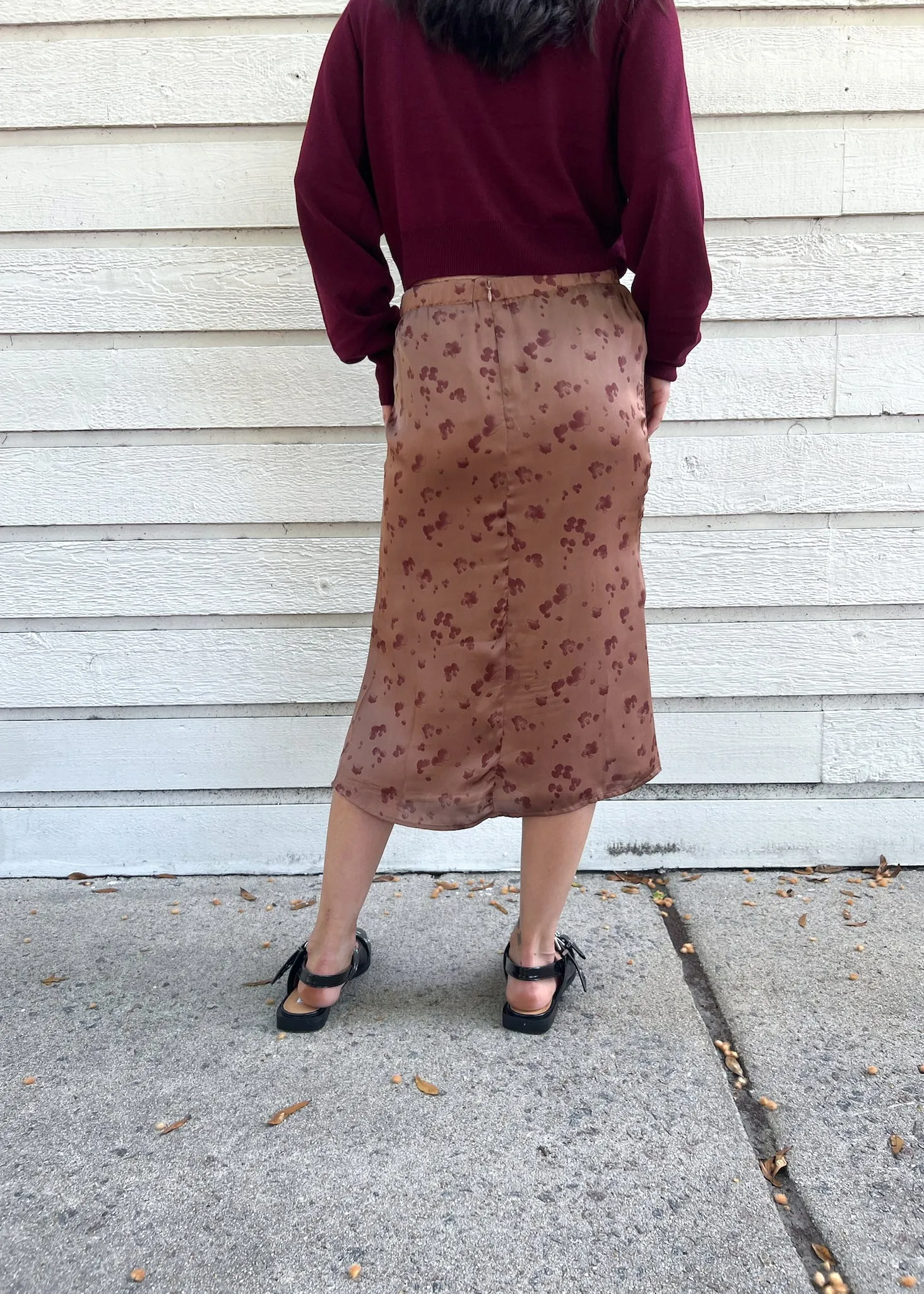 QUINN MIDI SKIRT Boutique Exclusive Floral Pattern
