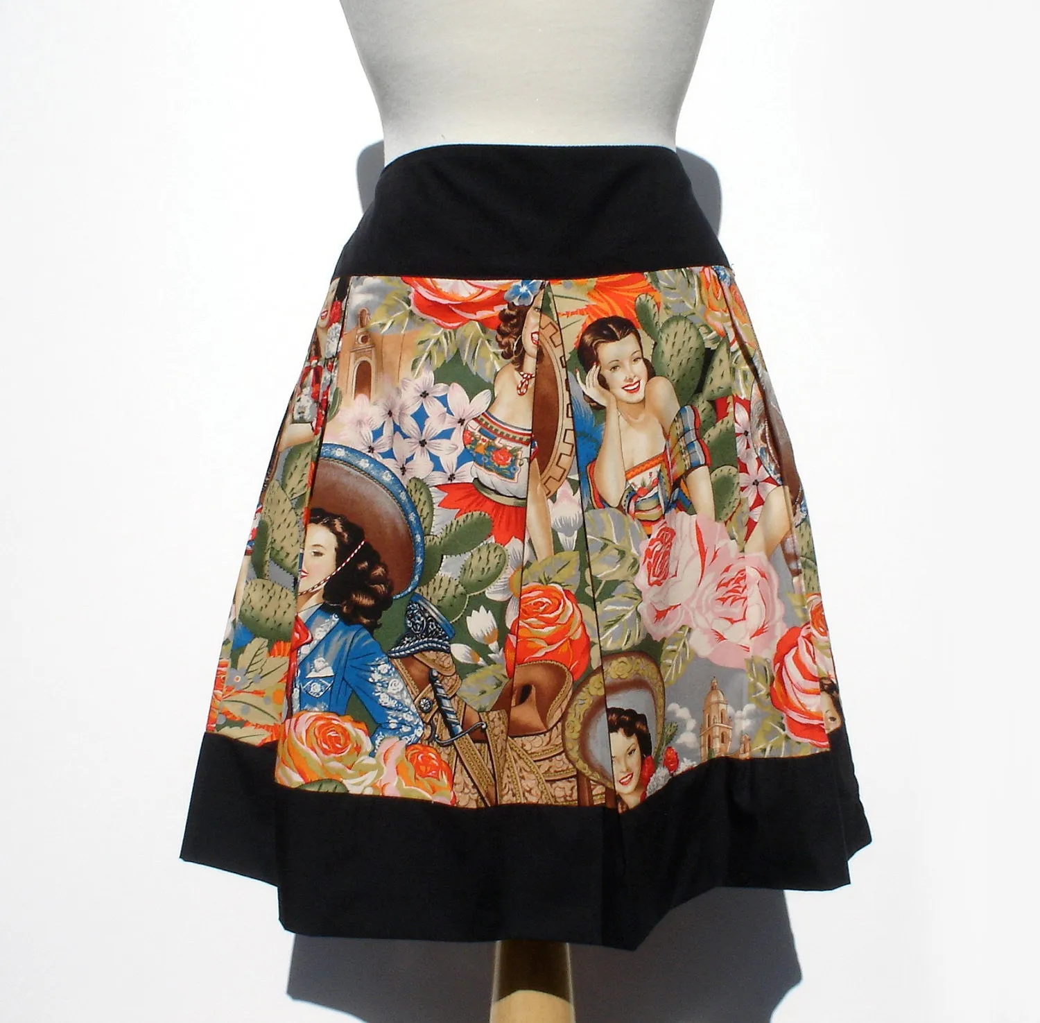 "Riding Shotgun" Mexican Senoritas Skirt #S-RS721 hypoallergenic material