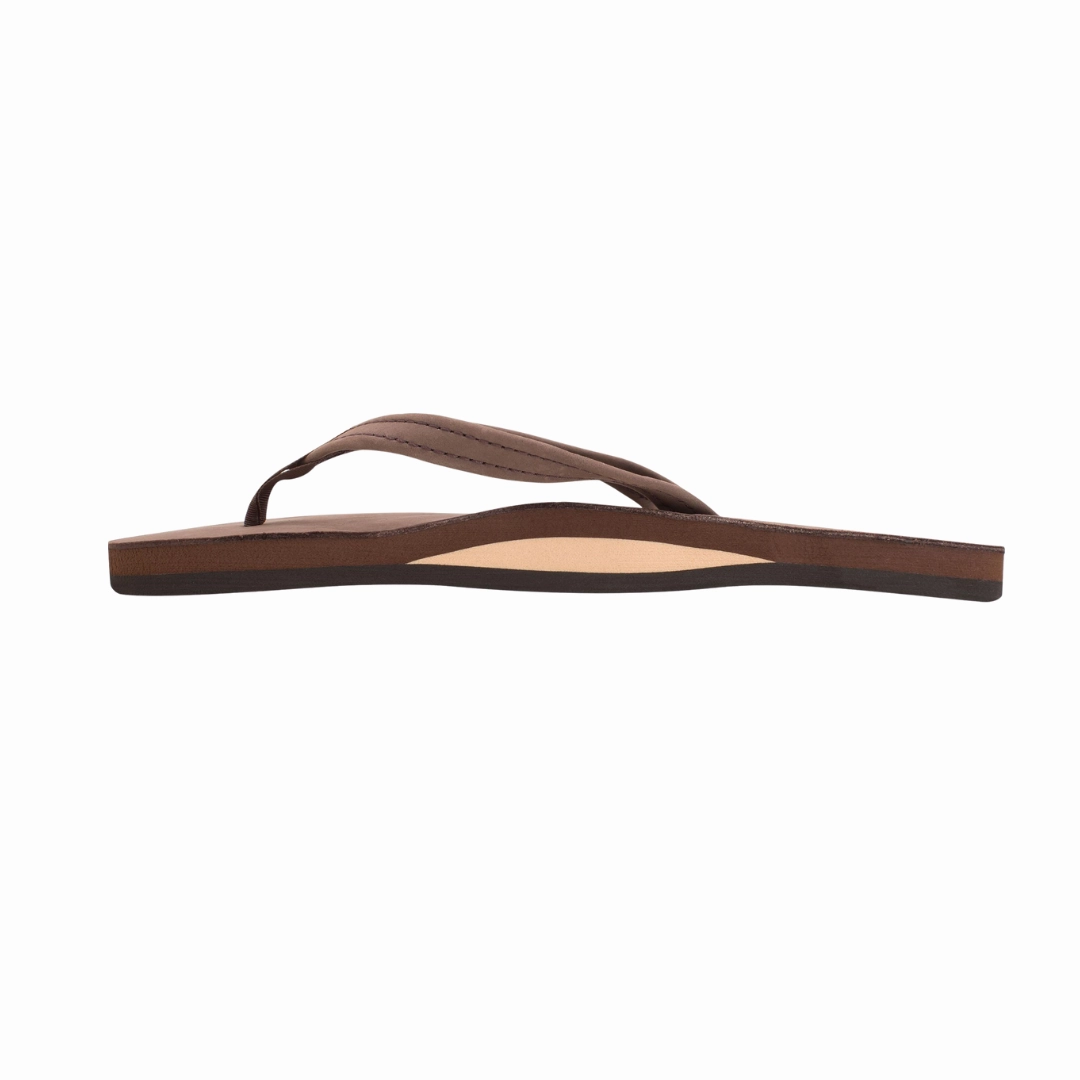 RAINBOW 301ALTSNW/EXPR SINGLE LAYER WMN'S (Medium) Expresso Leather Strap Sandals