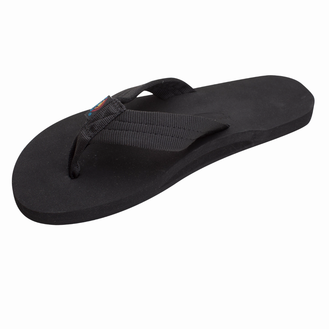 RAINBOW 301ASTSPSM/BKBK THE CLOUD MN'S (Medium) Black/Black Leather Strap Sandals