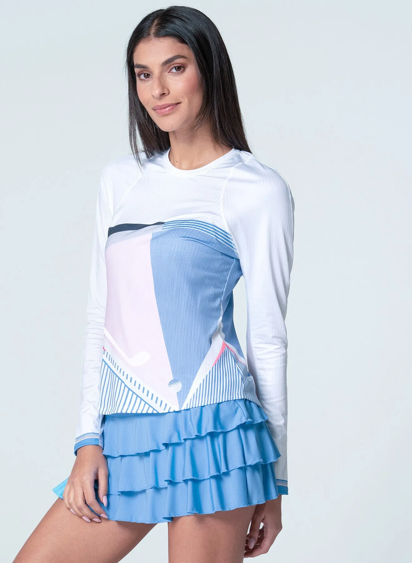 High Stretch Fabric Temperature Control Technology Linen Slice Long Sleeve