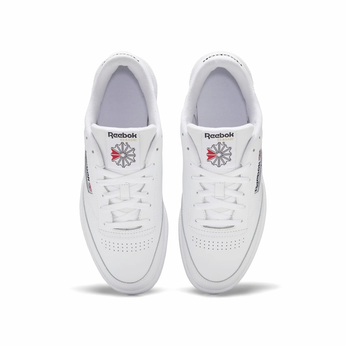 REEBOK 100009940 (GZ1605) CLUB C 85 MN'S (Medium) White/White/Black Leather Lifestyle Shoes