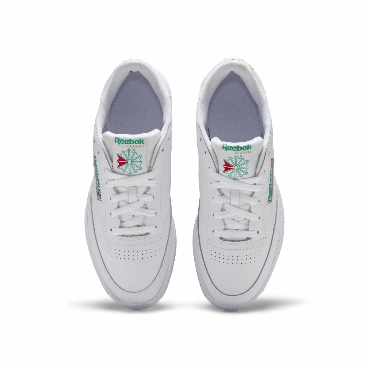 REEBOK AR0456 (100000155) CLUB C 85 MN'S (Medium) White/Green Leather Lifestyle Shoes
