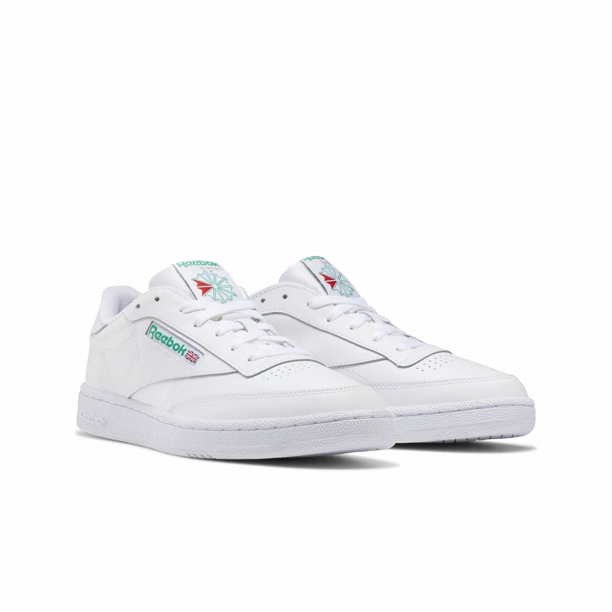REEBOK AR0456 (100000155) CLUB C 85 MN'S (Medium) White/Green Leather Lifestyle Shoes