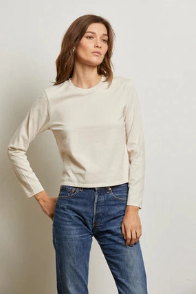 Bruce Long Sleeve Crew Tee in Sugar SoftKnit