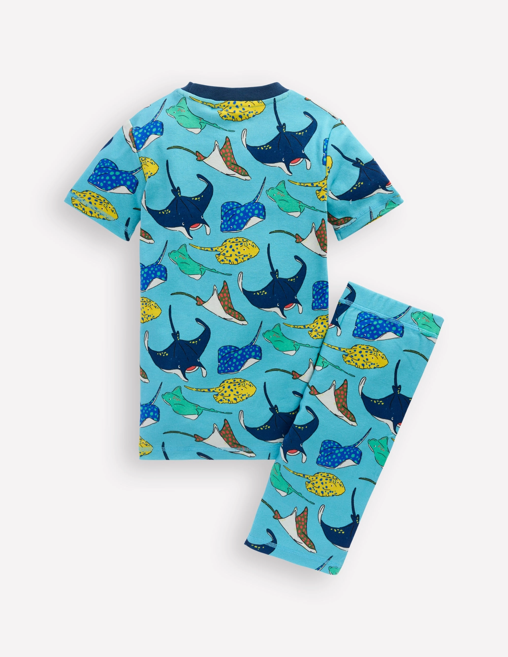 ReinforcedStitching Snug Short John Pyjamas-Caribbean Blue Rays