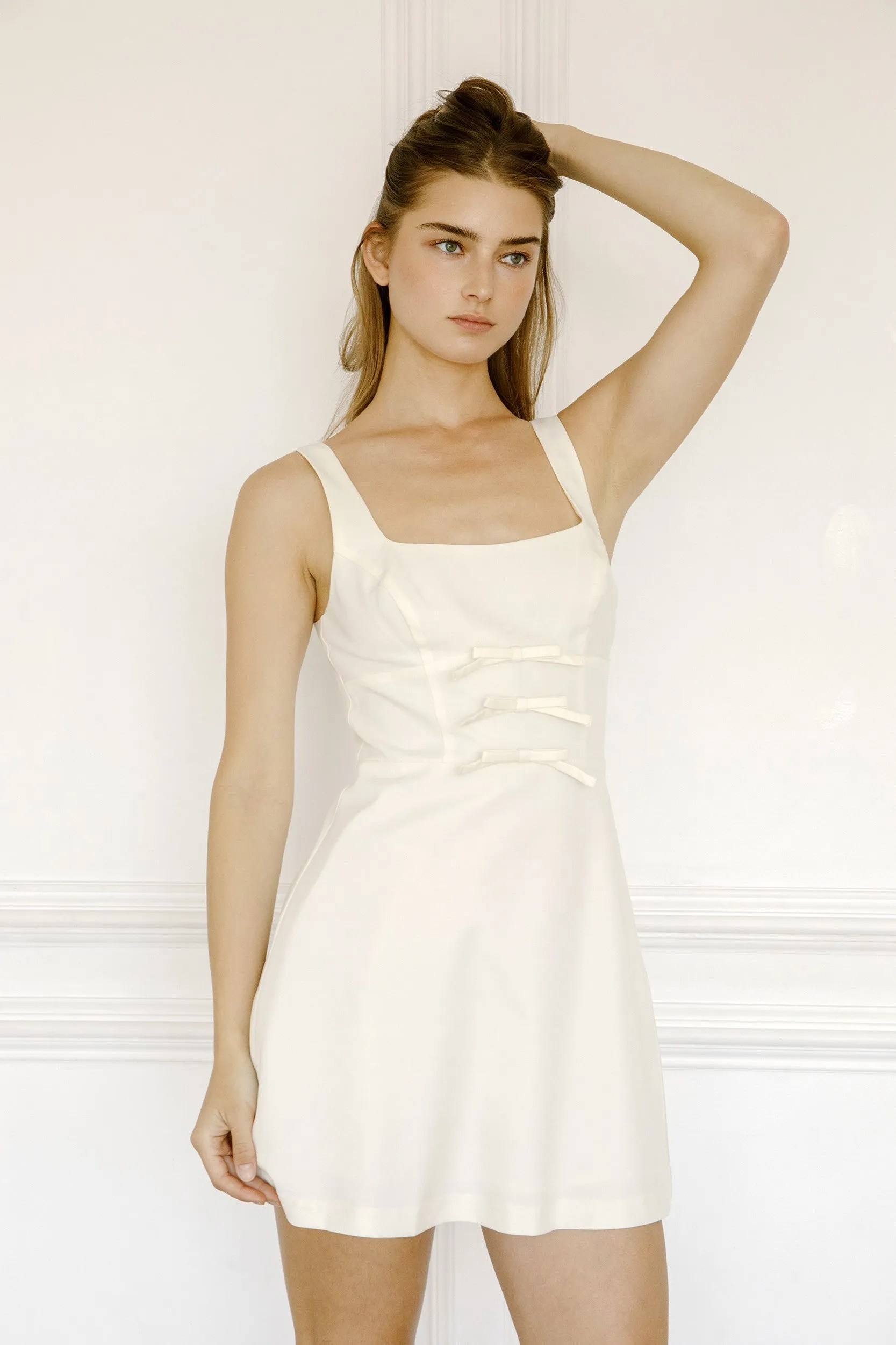 Simple Spirit Bow-Detail REGINA BODYCON MINI DRESS