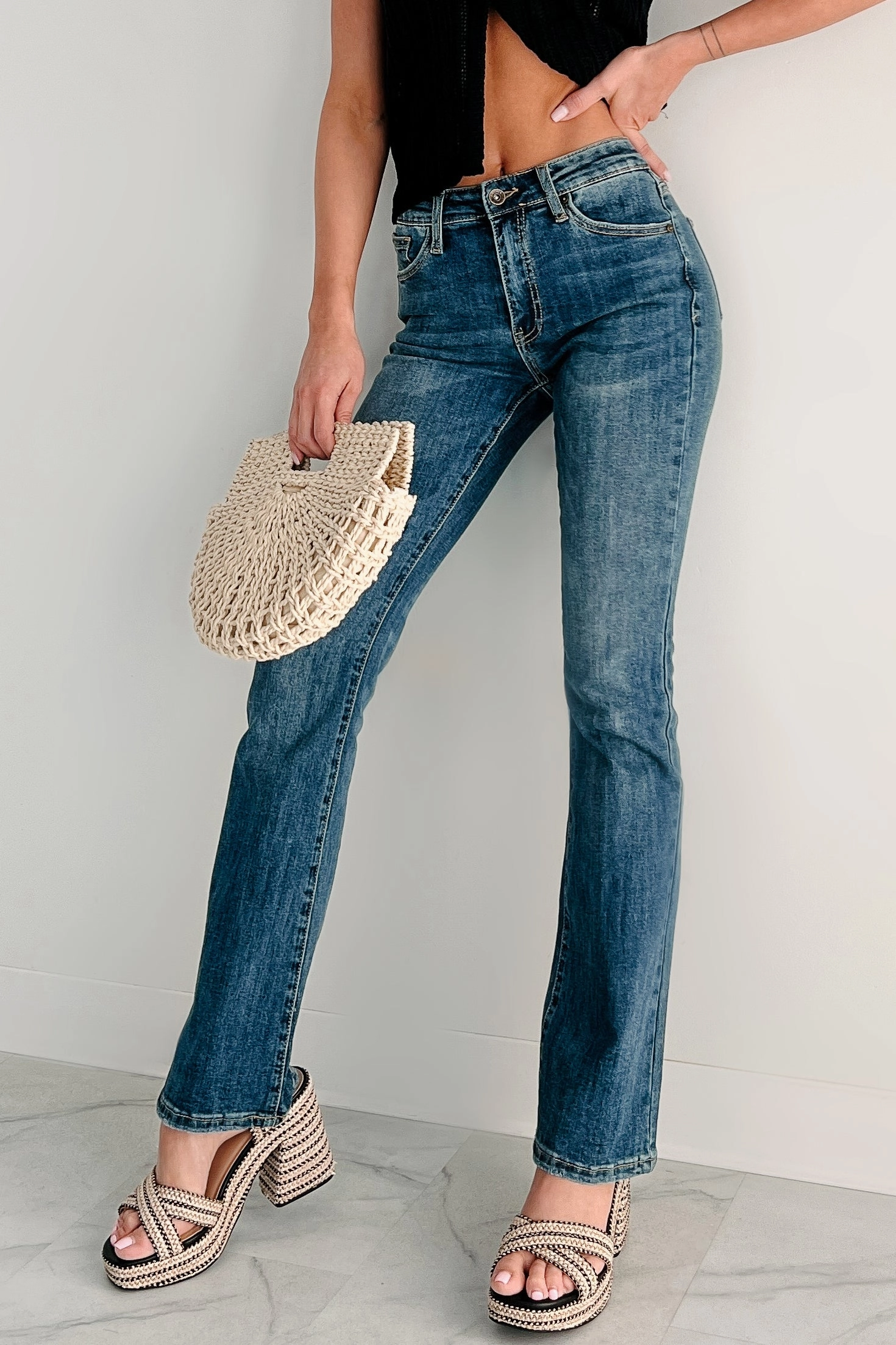 Any Occasion Dellen Mid Rise Special A Bootcut Jeans (Medium Dark)