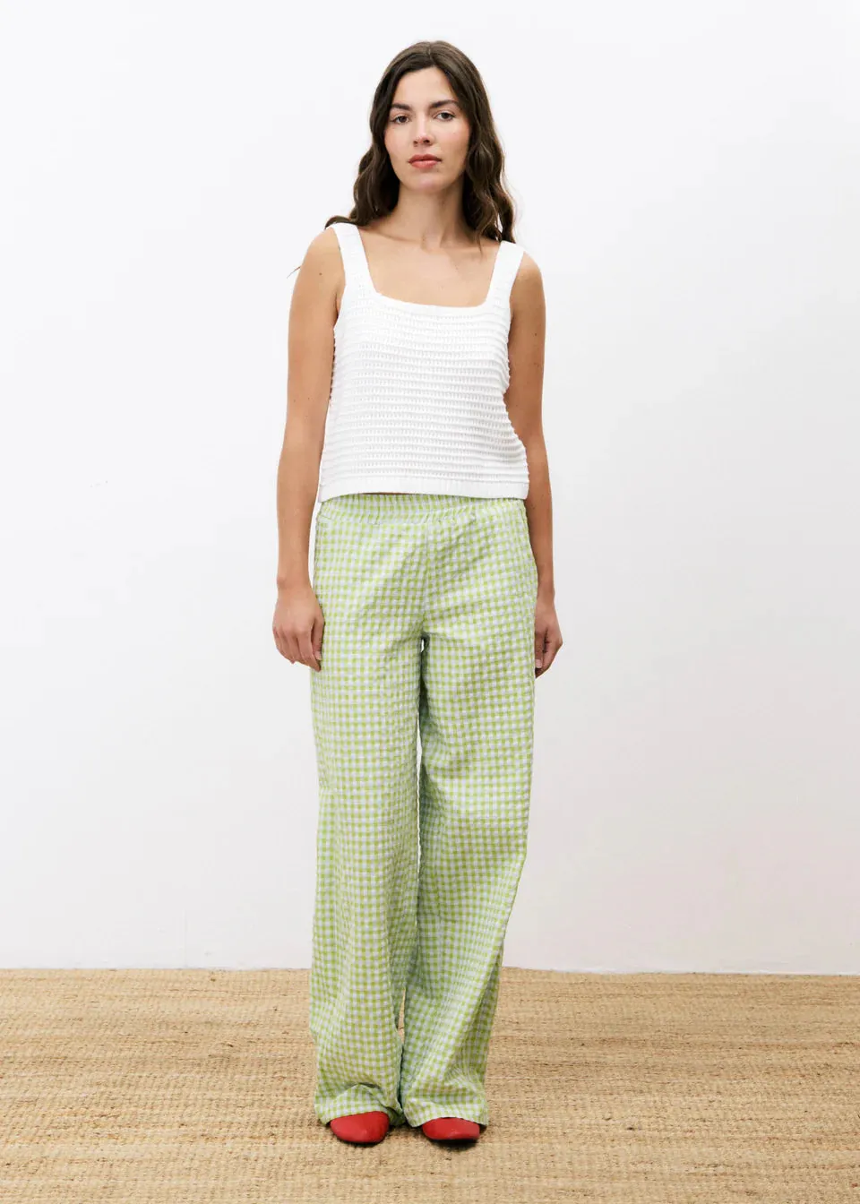 CELUTA KNIT SLEEVELESS TOP Breathable mesh