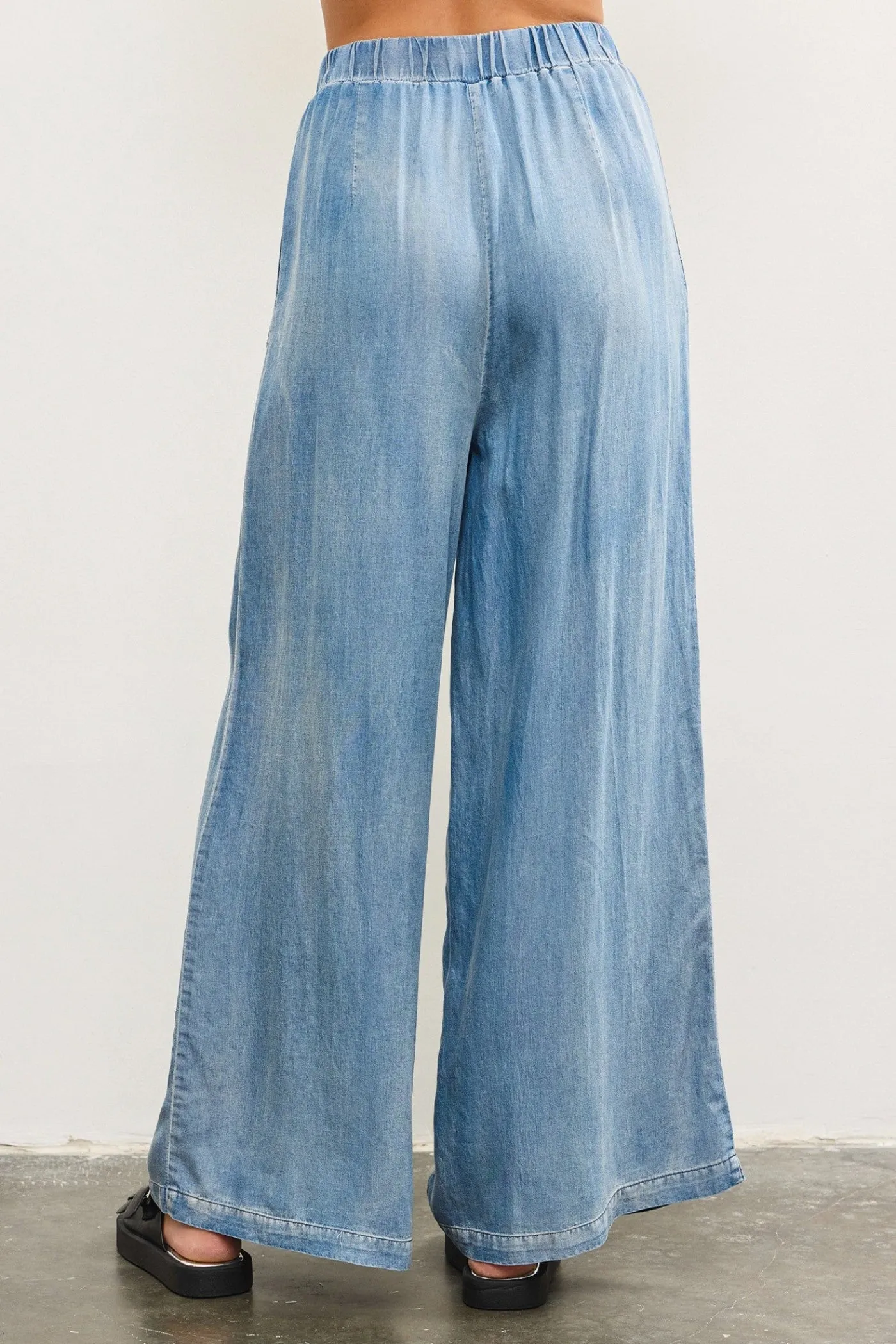 MADDIE DENIM WIDE-LEG PANTS Tailored Wear