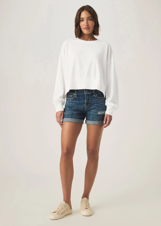 Reversible design Street Style Hayden Pullover Sweatshirt in White