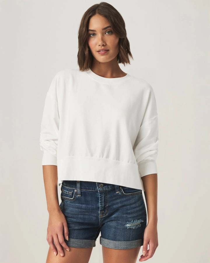 AntiPillTreatment Sporty Tee Hayden Pullover Sweatshirt in White