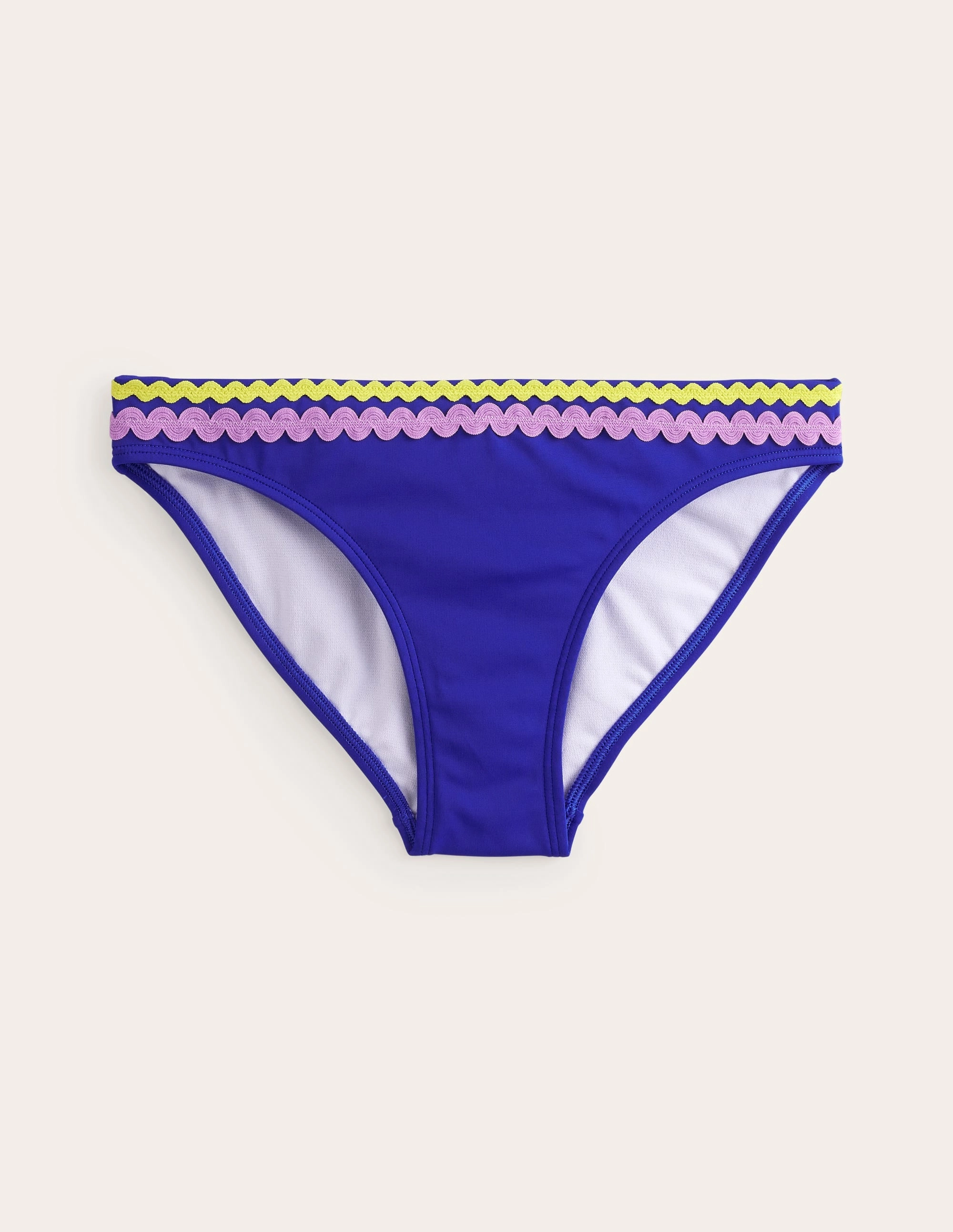 Neon-Bright Seaside Fun Rik Rak Bikini Bottoms-Surf the Web Blue