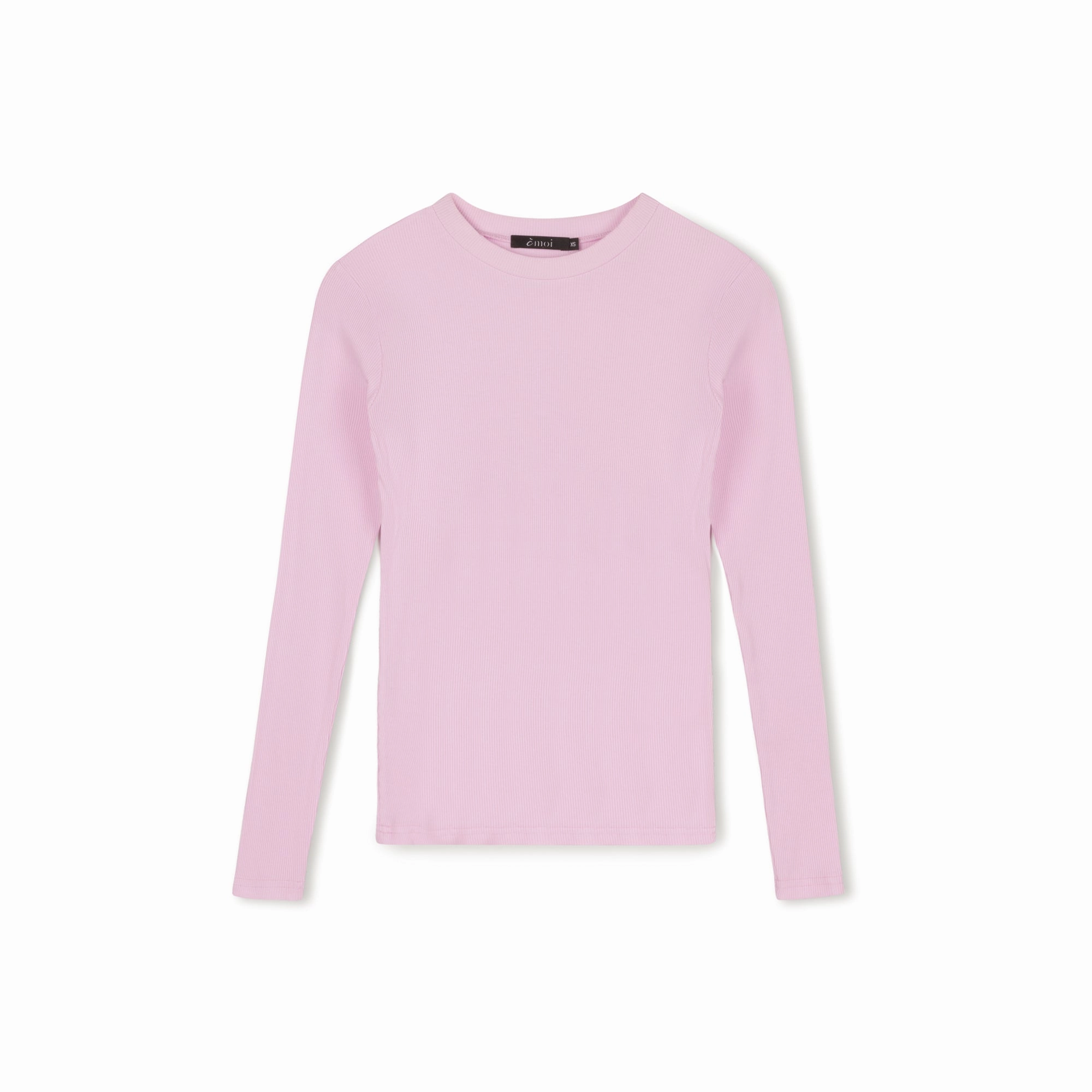 Cozy Sweatshirt Convertible Sleeve Adaptation Ribbed Crewneck Tee | Lavender