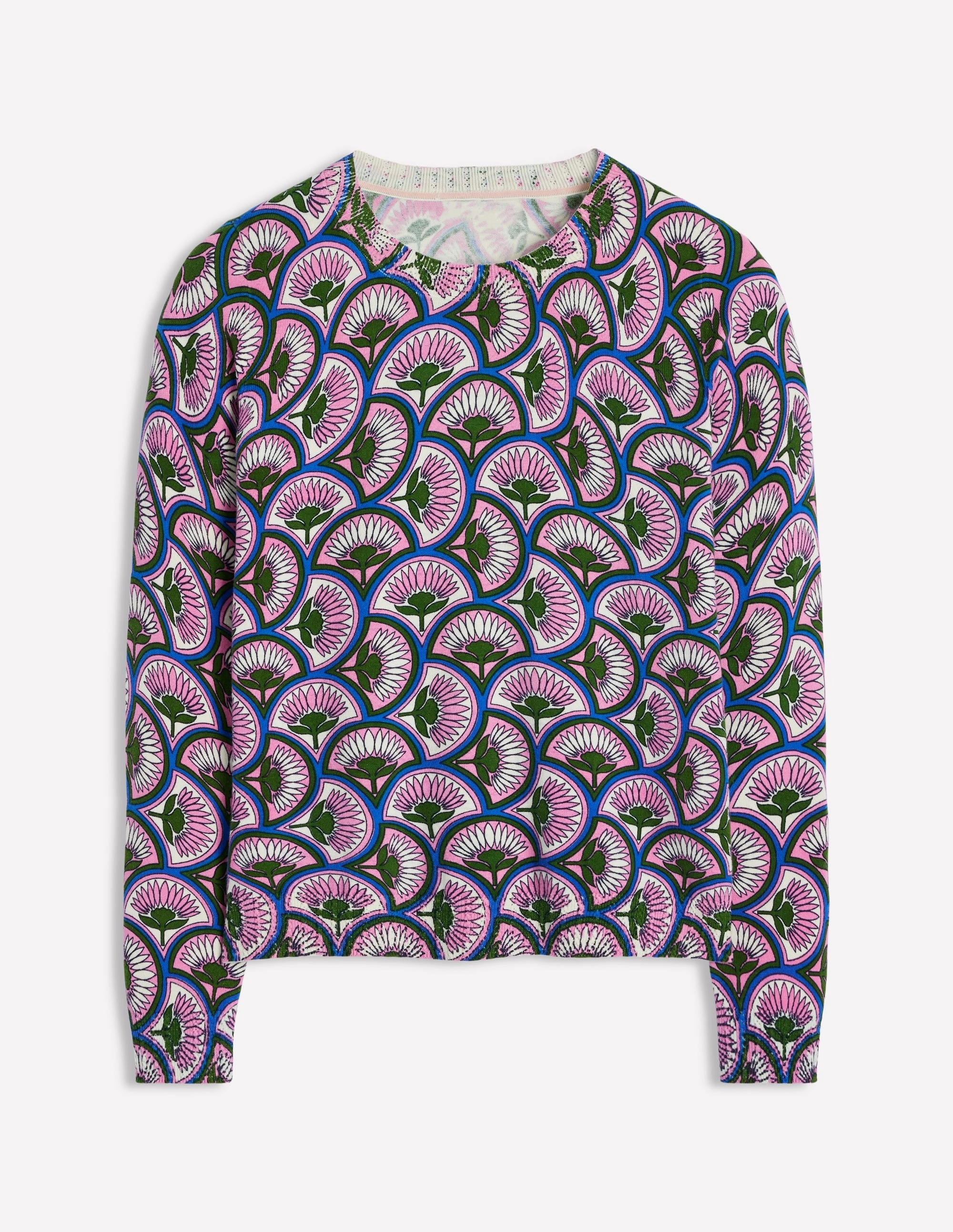 Emilia Cotton Crew Jumper-Soft Lavender Pink, Daisy Arc Lightwear Look