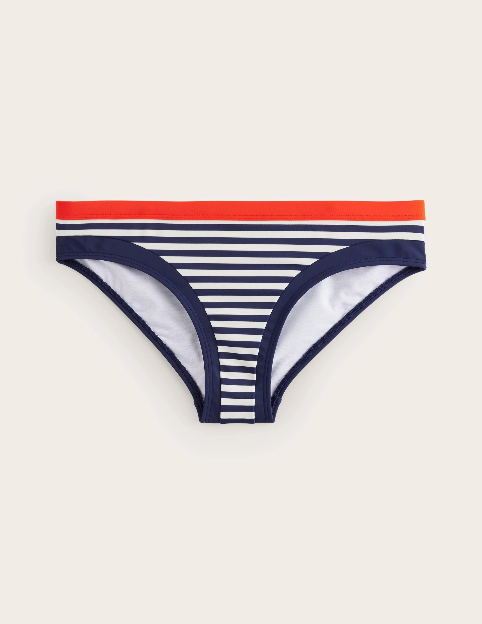 Active Fun Santorini Bikini Bottoms-Red, Navy Stripe