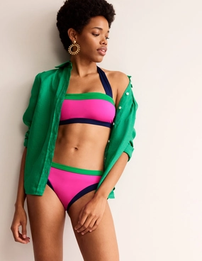 Relaxation Wear Santorini Bikini Bottoms-Super Pink Colourblock