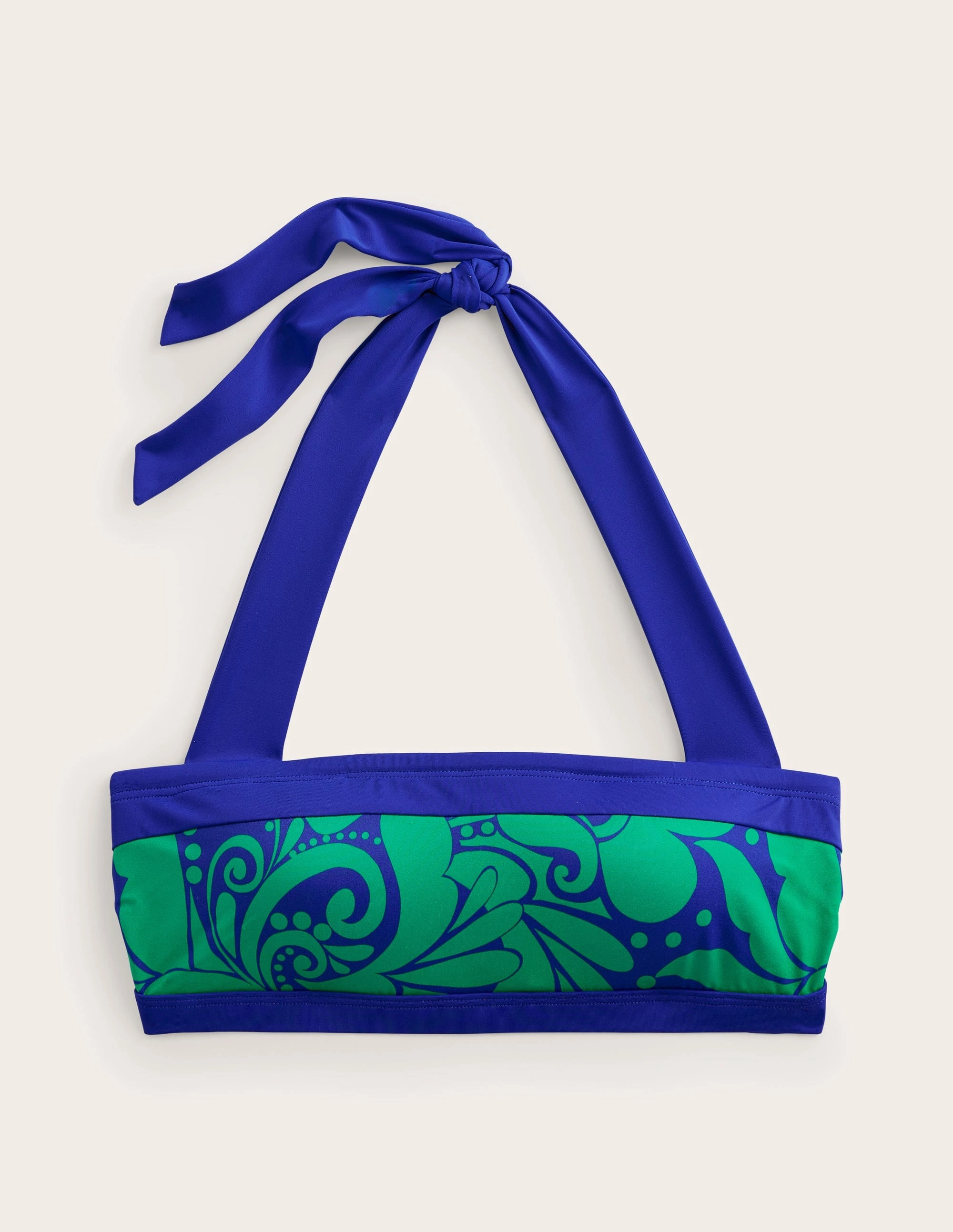 Hydrophobic Lining Tumble Resistant Fabric Santorini Bikini Top-Surf The Web, Ripple Swirl