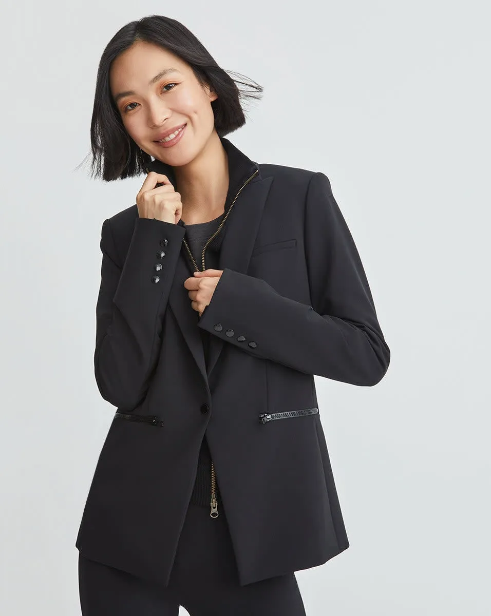 Scuba Dickey Jacket in Black Stylish Design Compact Storage Design