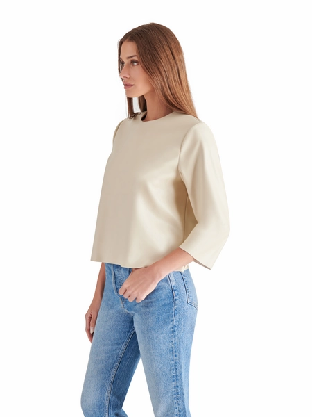 Dee Top in Bone Interlock Weave
