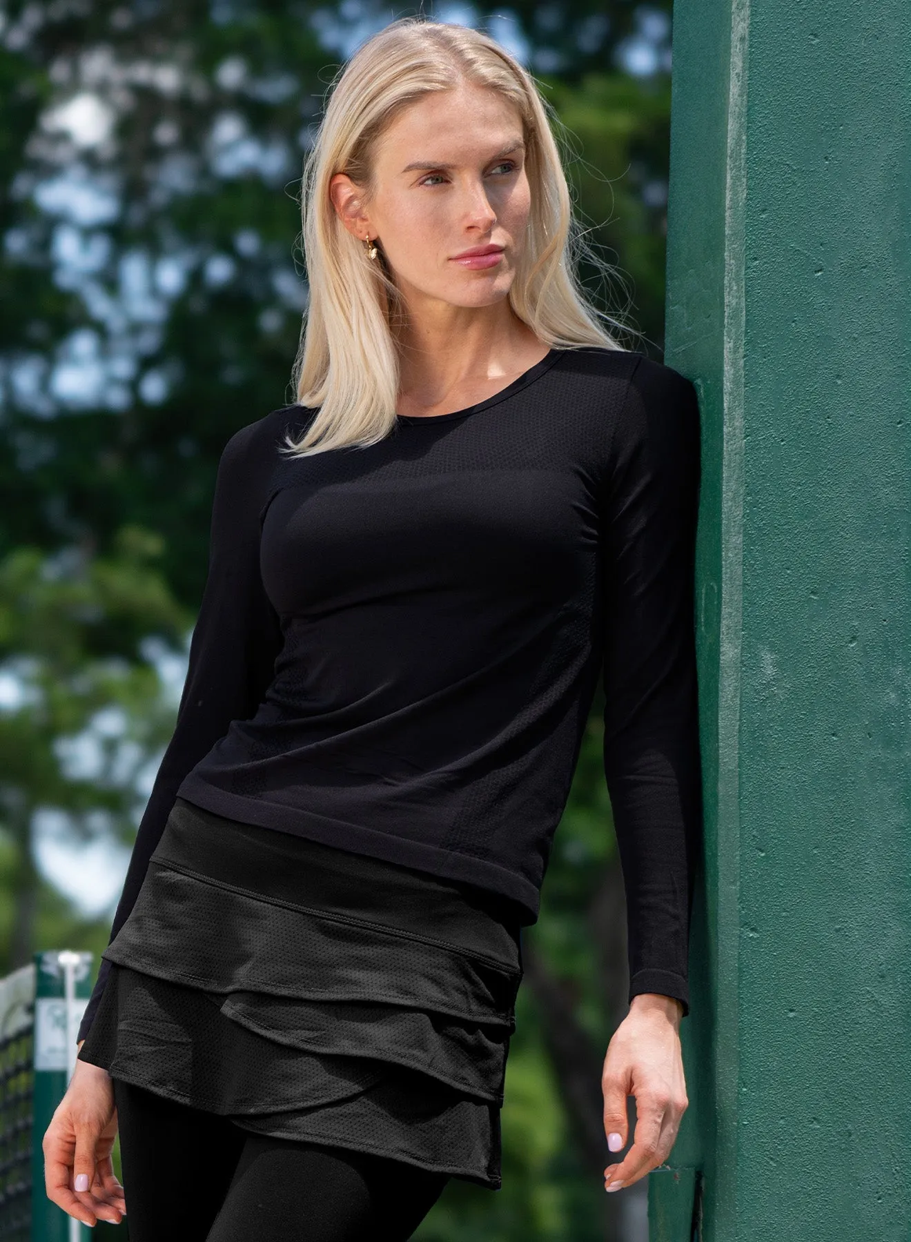 Seamless Long Sleeve Breathable mesh DoubleStitched Hemming