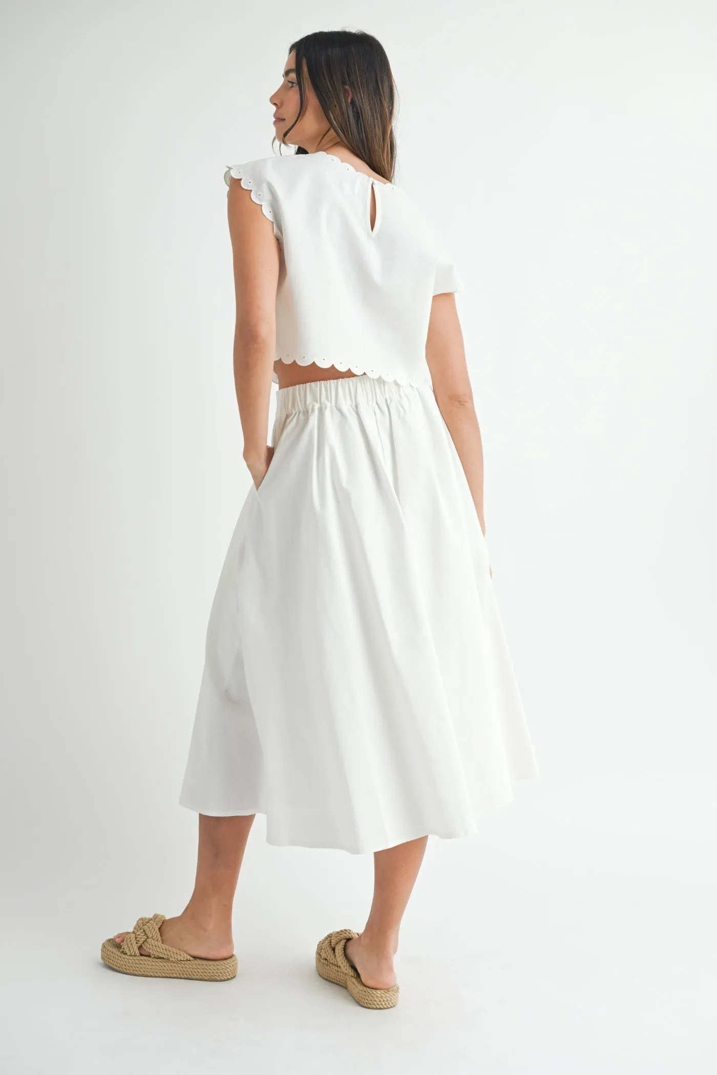 WILLOW PLEATED MIDI SKIRT Shape Enhancing