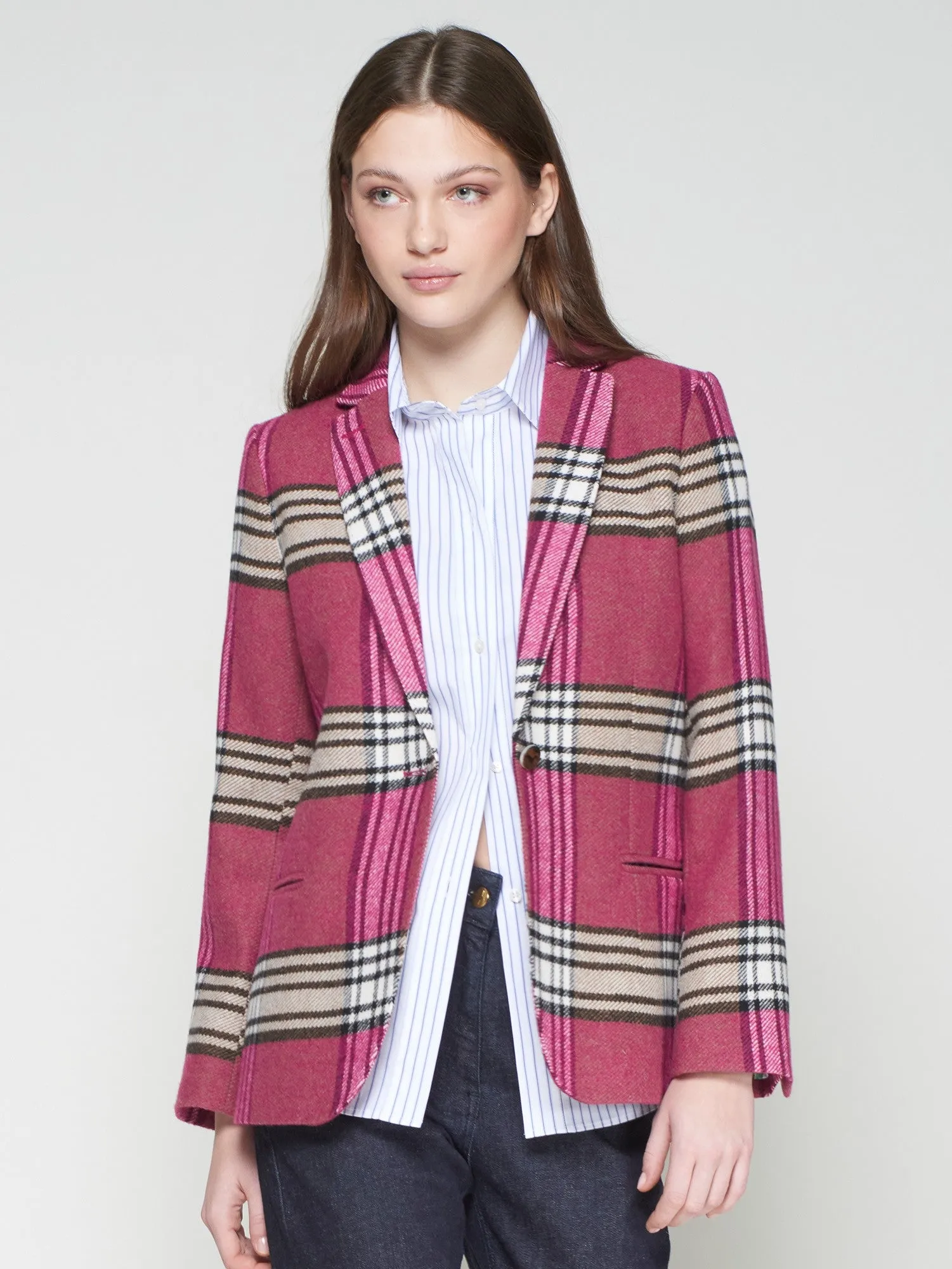 PLAID BLAZER comfort enhancer