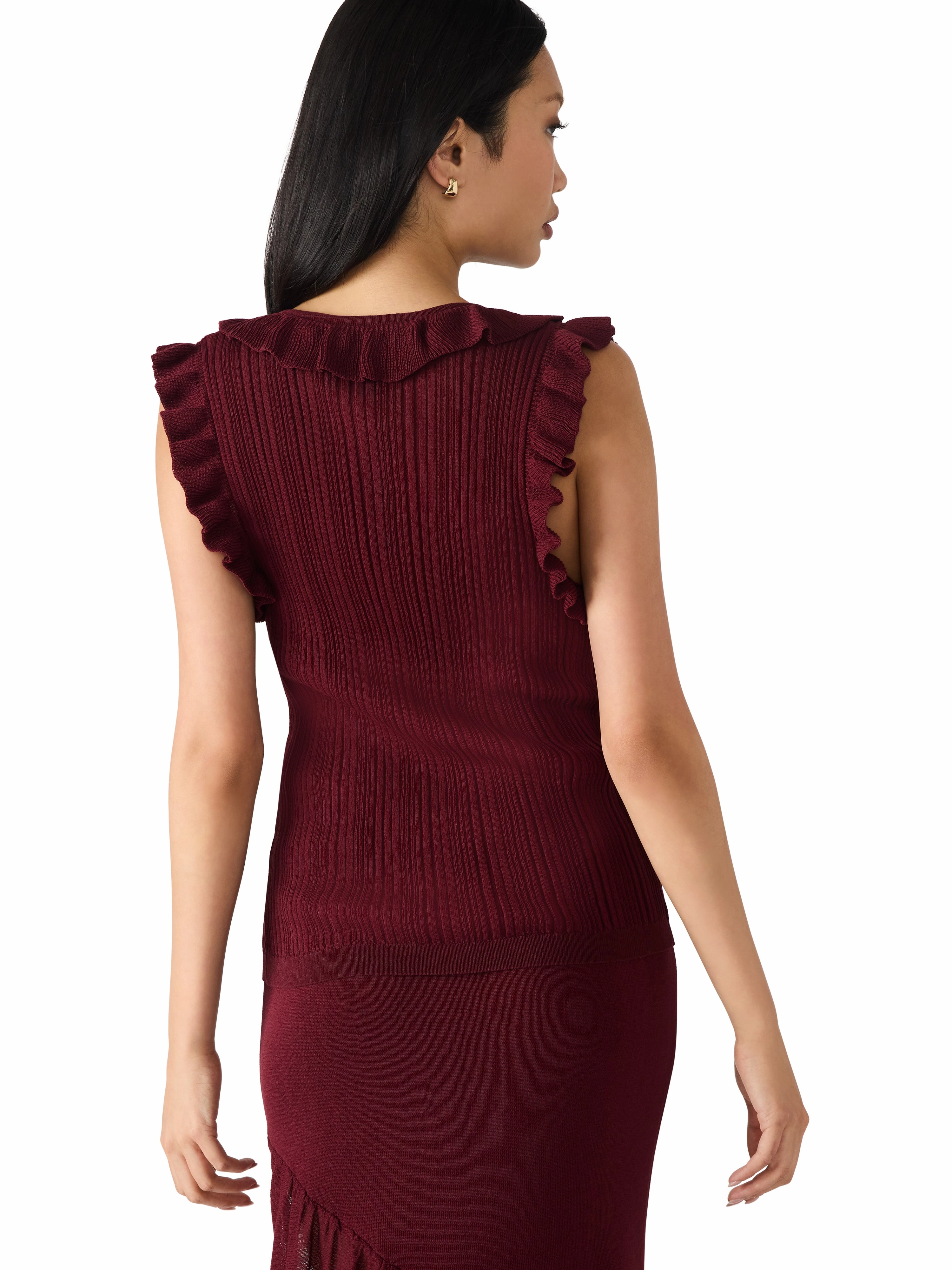 Nataly Sweater in Wine MoistureWicking Material Adaptive Fit Technology