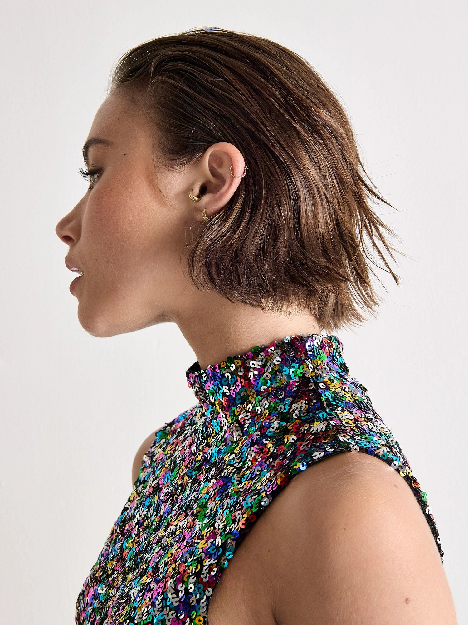 Sequin Tank in Rainbow SlimFit