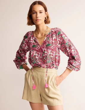 Cozy Layer DoubleLayered Serena Cotton Blouse-Multi, Fantastical