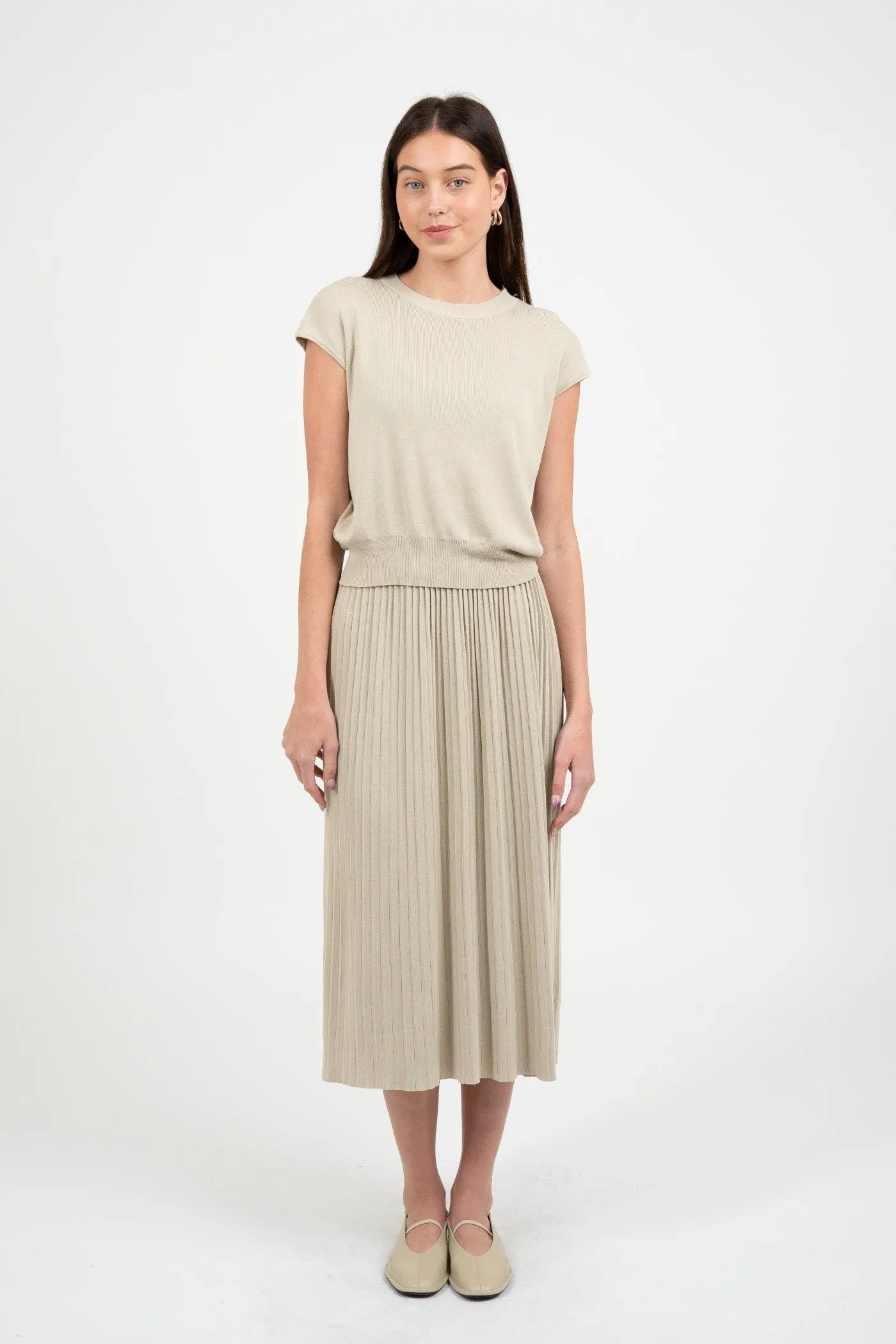 Multi Purpose Fabric TAYLOR PLEATED MIDI SKIRT