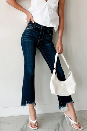 All Rounder Shauna High Rise Straight Slim Risen Jeans (Dark)