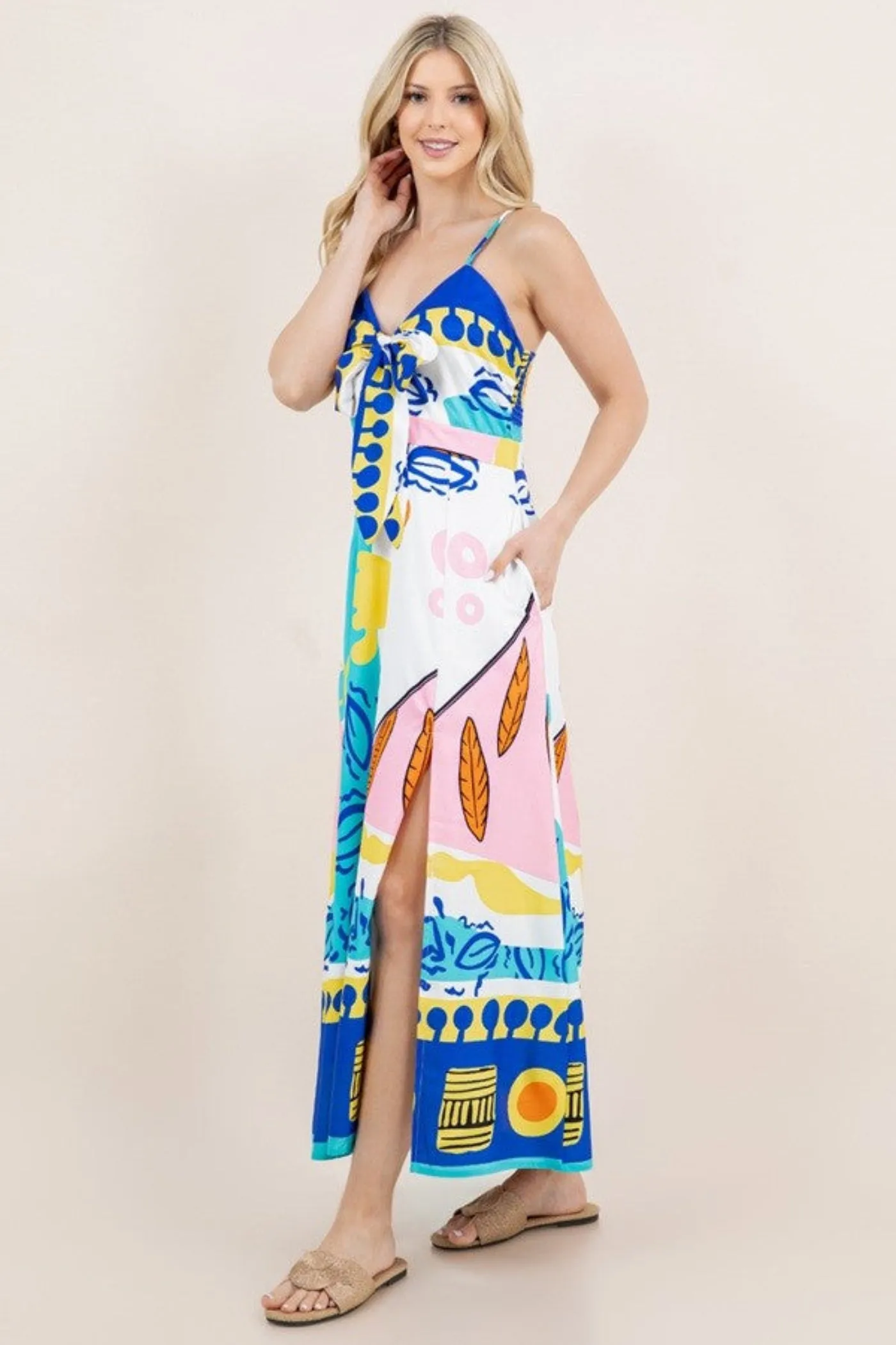 SHERI PRINT MAXI DRESS Vintage feel Calm Mood