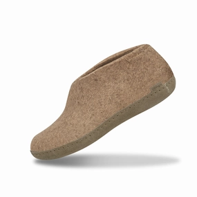 Shoe with leather sole - Sand