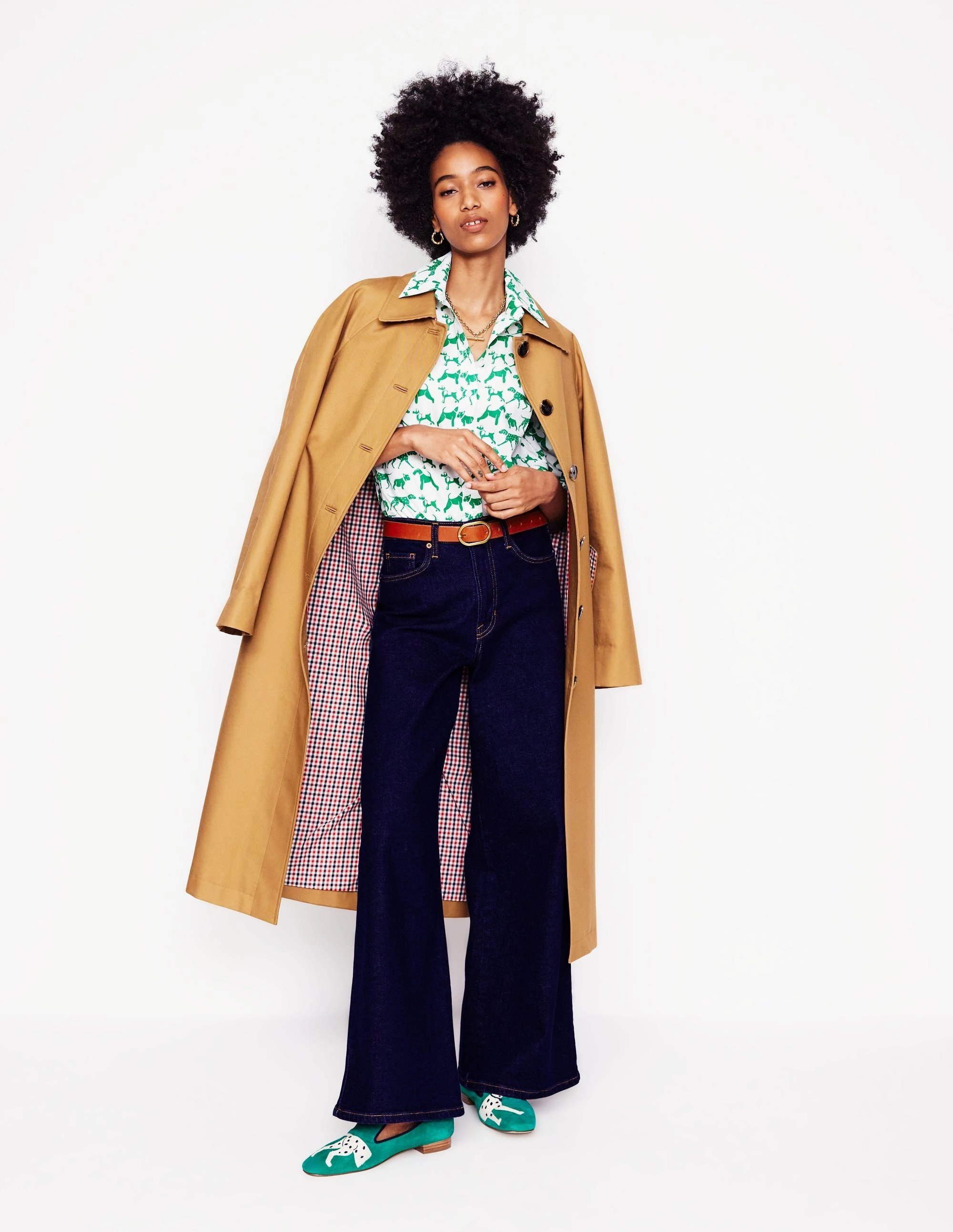 Classic Crew Neck All Day Comfort Sienna Cotton Shirt-Ivory, Janet And Friends