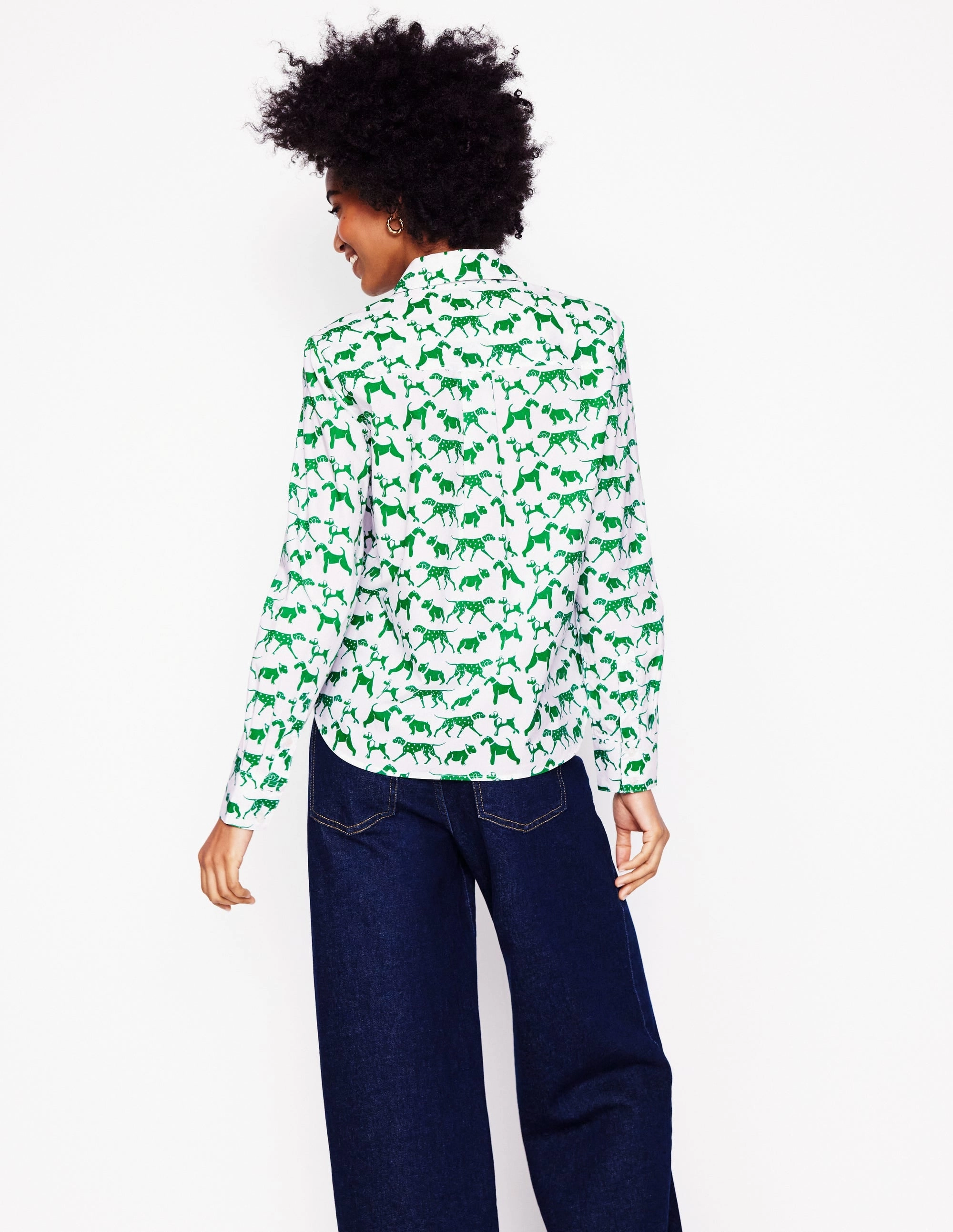 Sienna Cotton Shirt-Ivory, Janet And Friends ThermalRegulating Double Layered Fabric