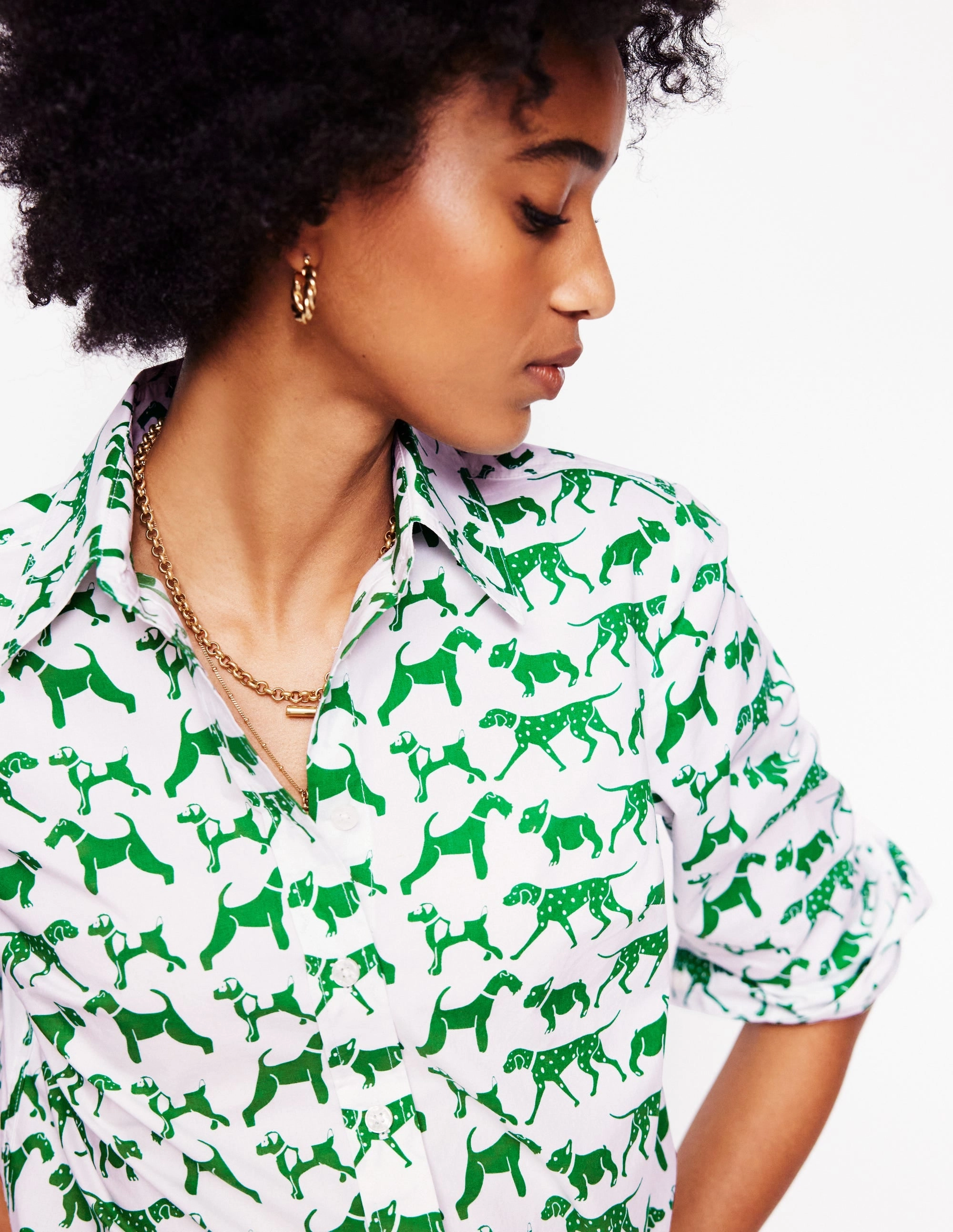 Sienna Cotton Shirt-Ivory, Janet And Friends DurableWeave