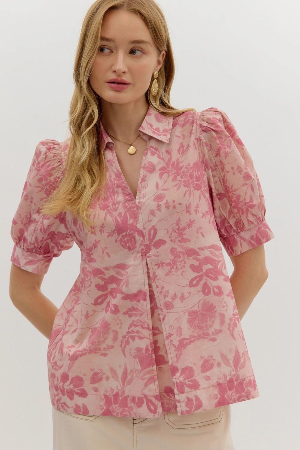 Simply Mine Mauve Floral Top UV protection layer Sleeveless Tee