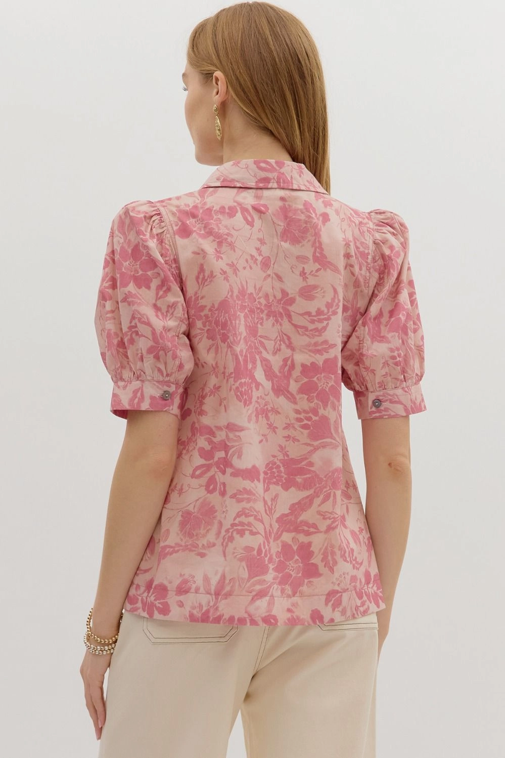 Simply Mine Mauve Floral Top Tension Balanced Design Compression Gradient