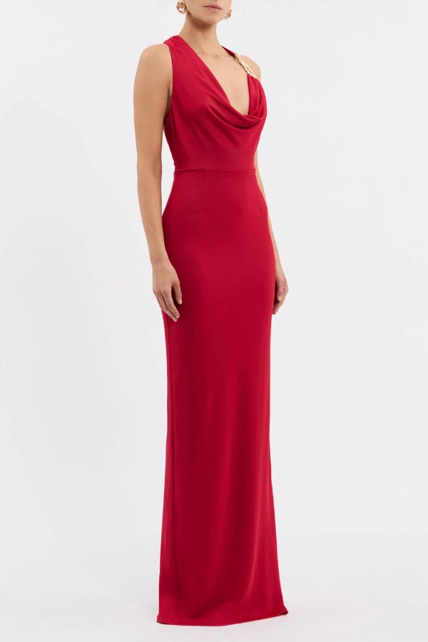 Field Fresh Carmine Halter Maxi Red