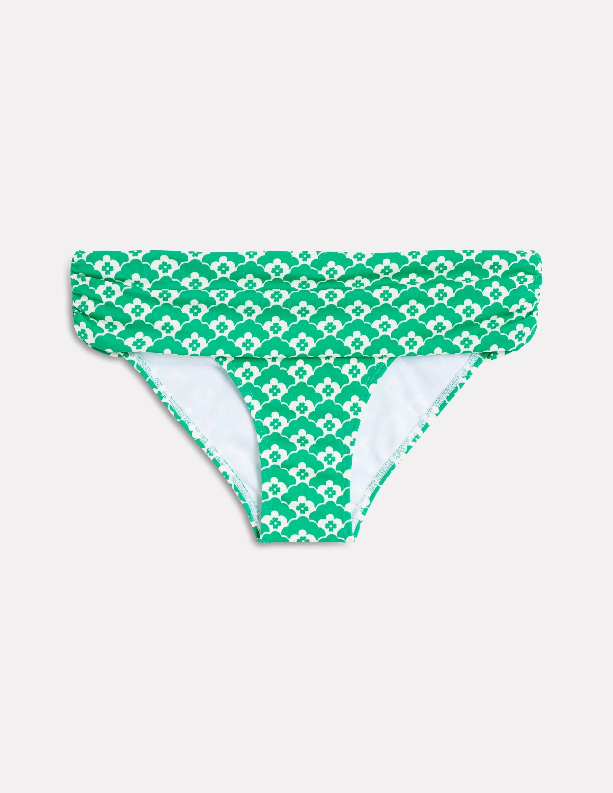 Classic Fold Bikini Bottoms-Green Cloud Terrace Side-Tie