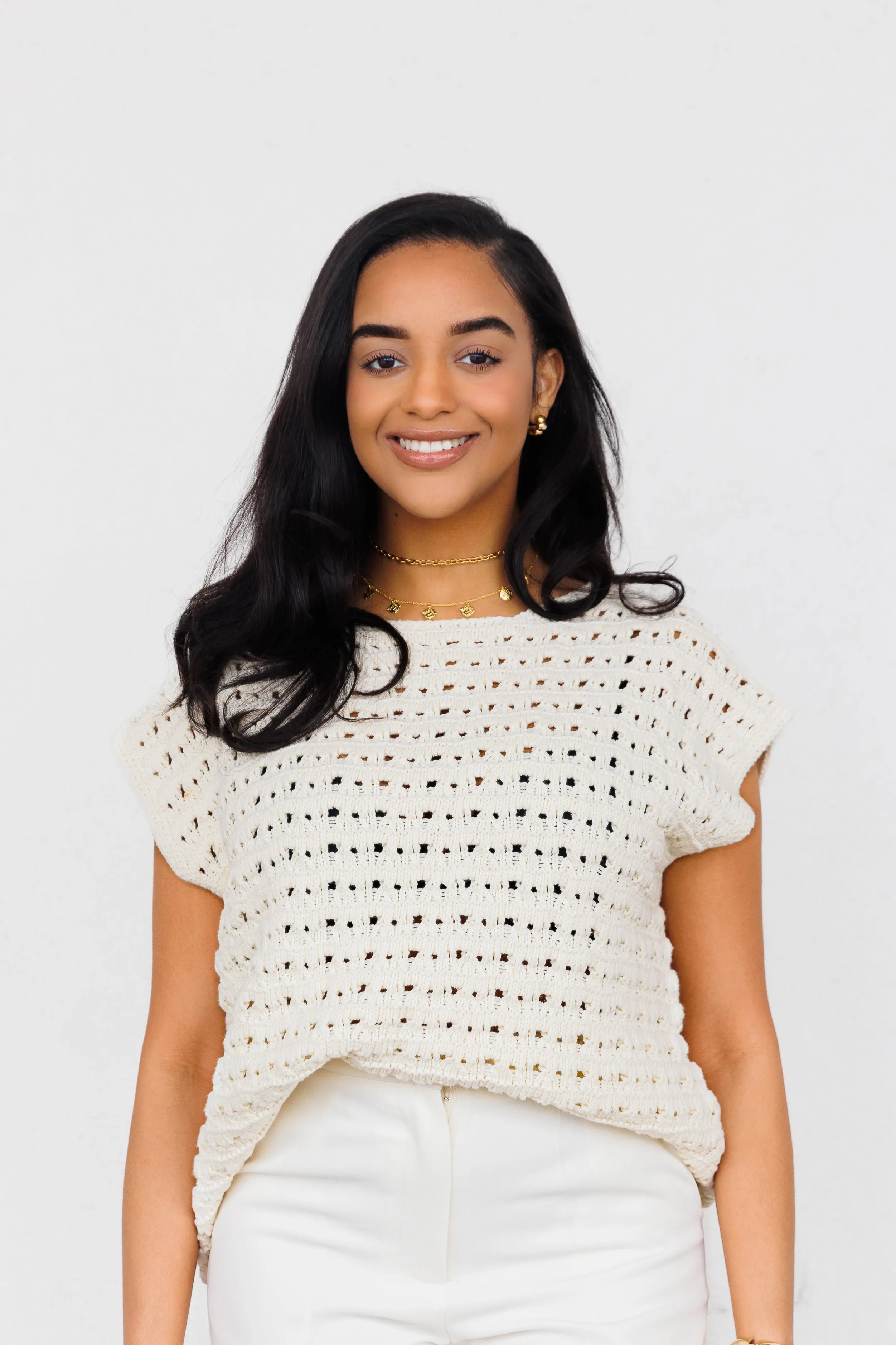 Fashionable Fit EMILY CROCHET SWEATER VEST