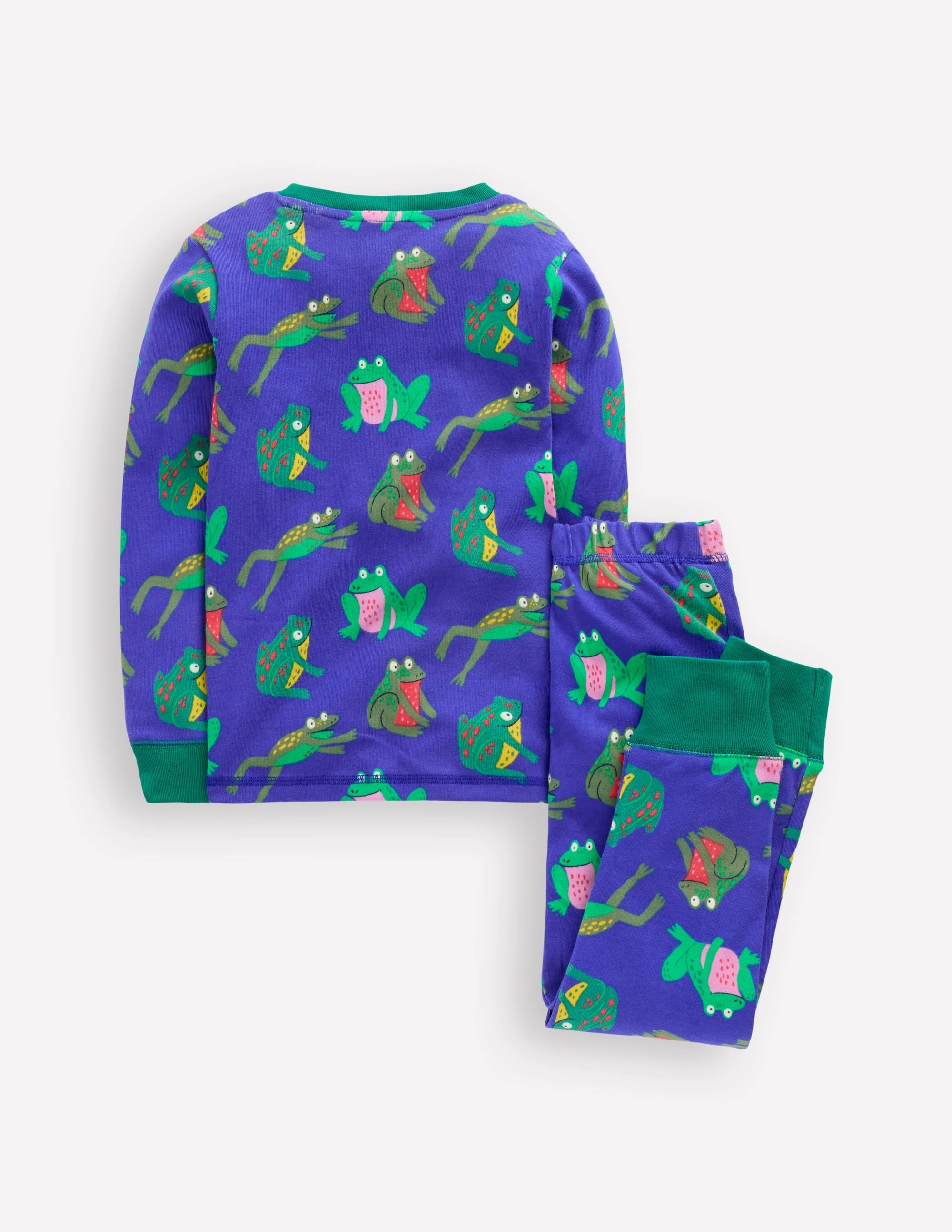 Snug Glow-In-The-Dark Pyjamas-Surf The Web Frogs Bluesign Approved Material