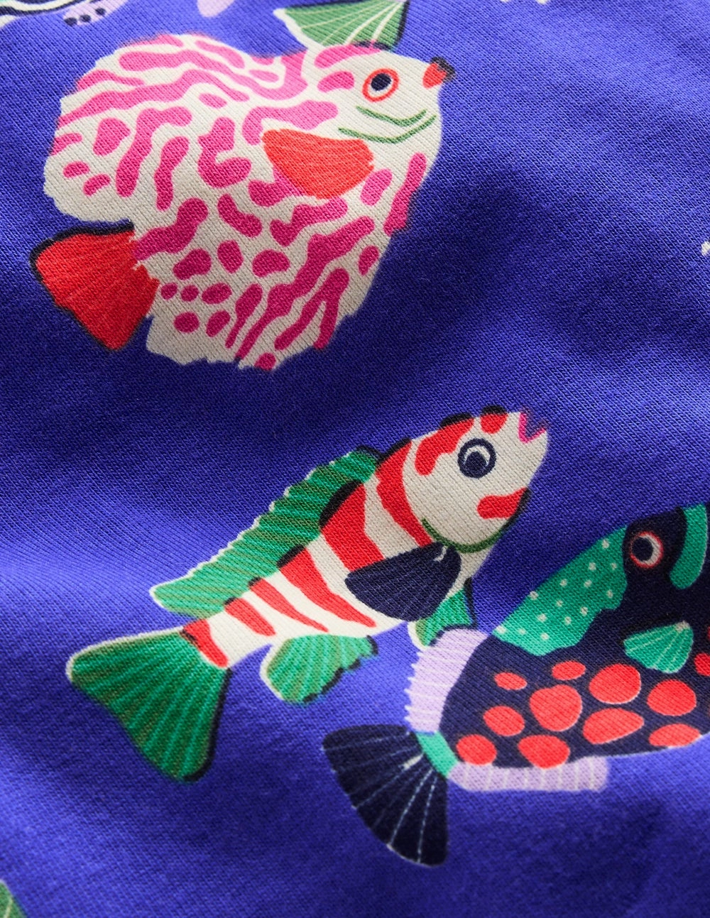 Snug Short John Glow Pyjamas-Blue Heron Fish Multi Directional Mobility