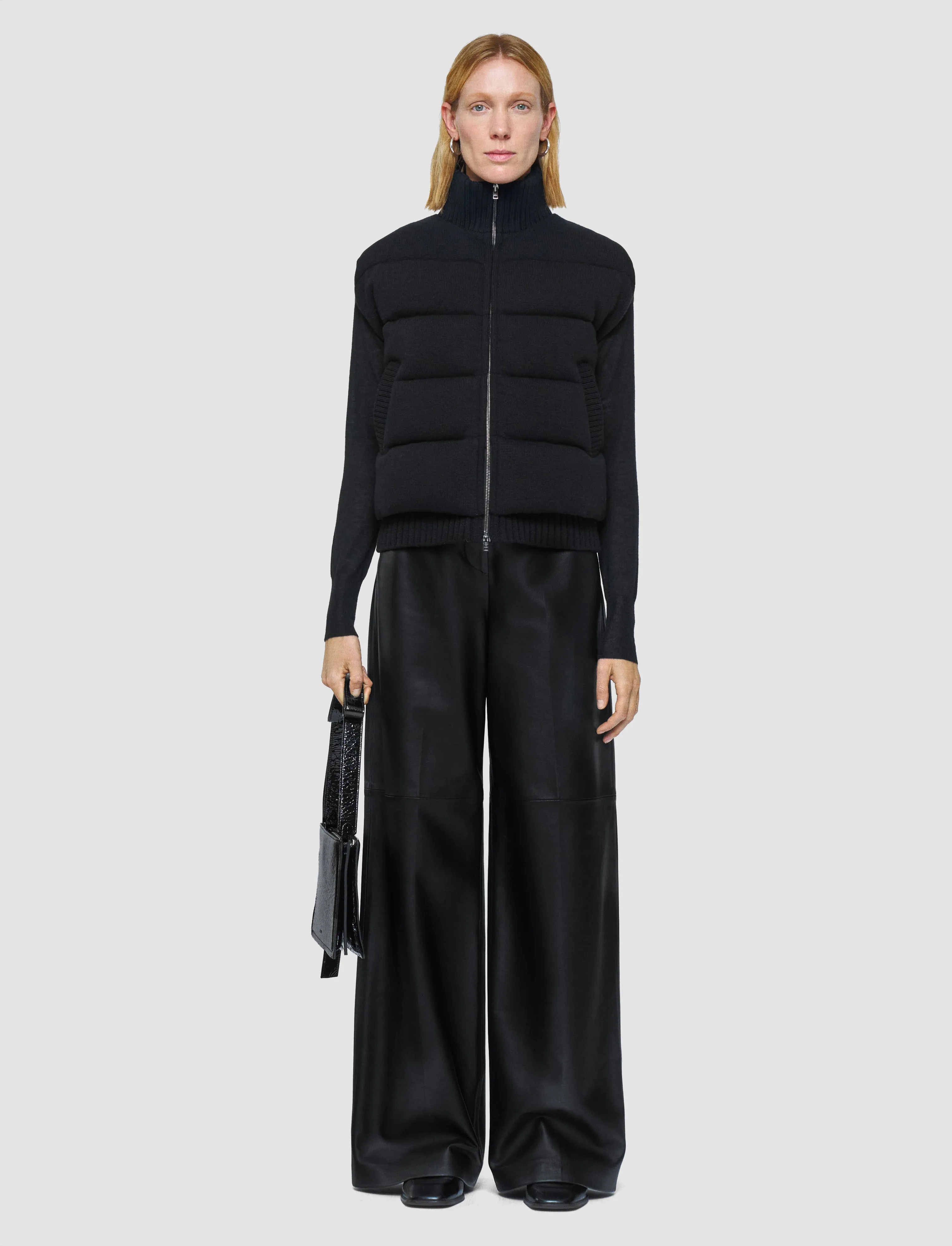 Knitted Down Puffer Gilet Fashionable Outerwear Luggage