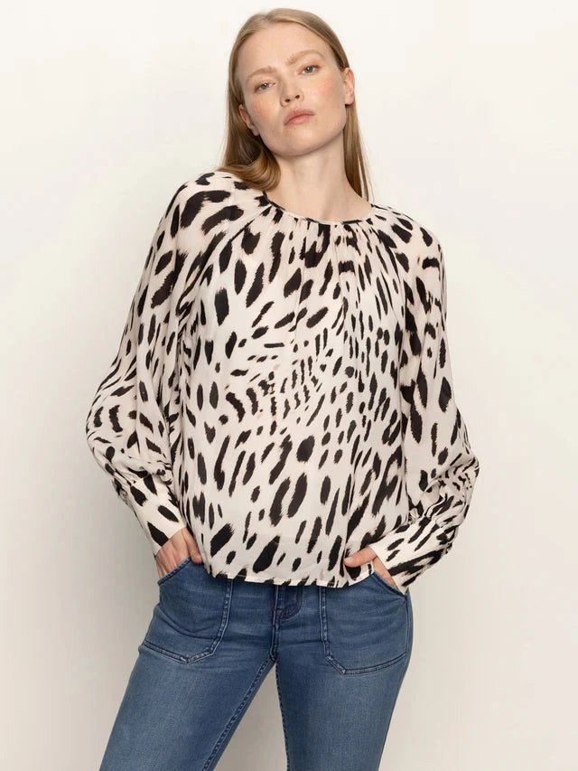 FlexibleRibbedTrims Everyday Wear Sanctuary Wild Dreamer Blouse in Mother Leo